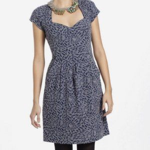 Anthropologie Deletta Blue/Grey A-Line Skater dress, sz XL